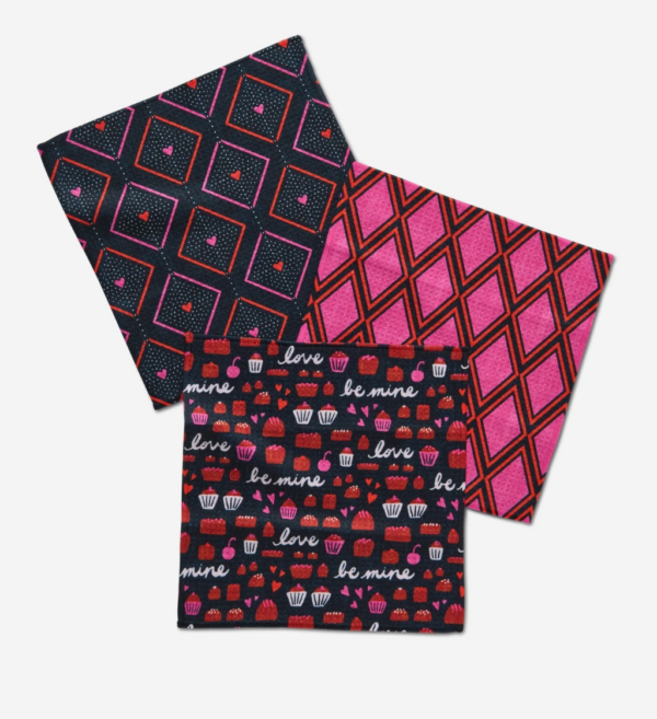 geometry amore dishcloth 3 pack set